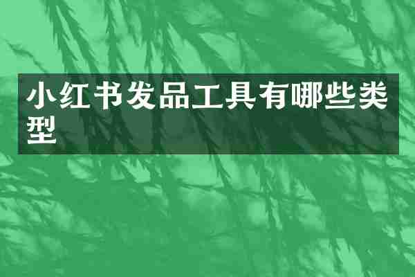 小红书发品工具有哪些类型