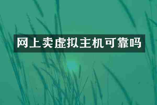 网上卖虚拟主机可靠吗