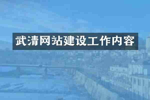 武清网站建设工作内容