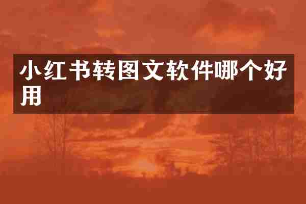 小红书转图文软件哪个好用
