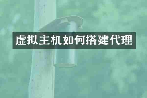 虚拟主机如何搭建代理