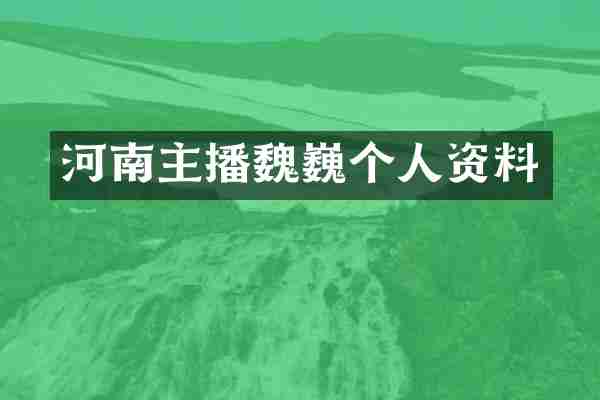 河南主播魏巍个人资料