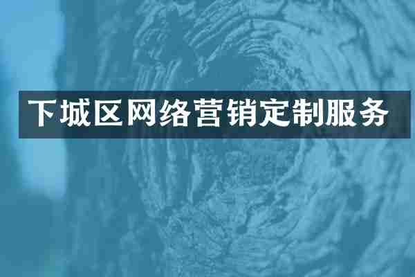 下城区网络营销定制服务
