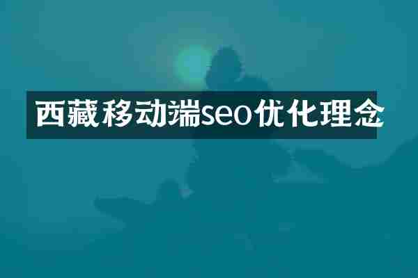西藏移动端seo优化理念