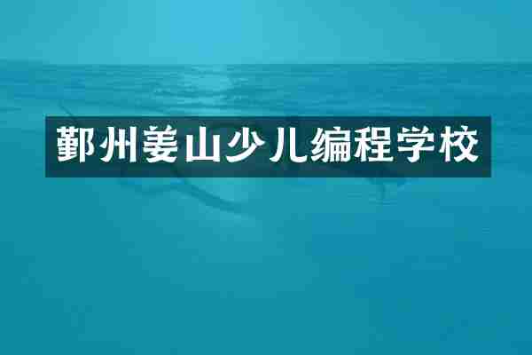 鄞州姜山少儿编程学校