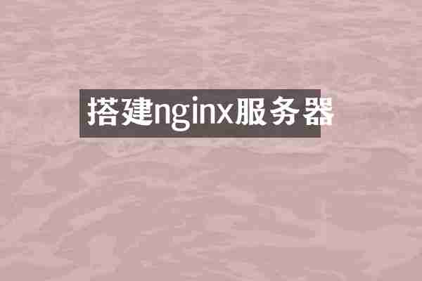 搭建nginx服务器