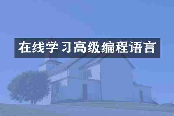 在线学习高级编程语言
