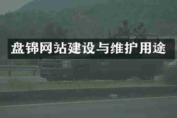 盘锦网站建设与维护用途