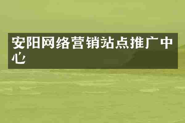 安阳网络营销站点推广中心