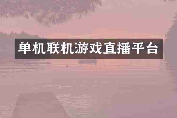 单机联机游戏直播平台