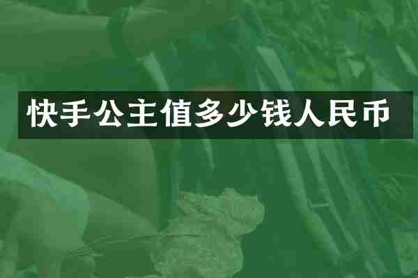 快手公主值多少钱人民币