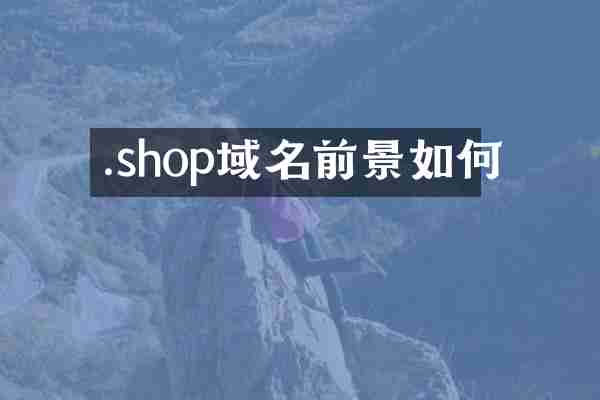.shop域名前景如何