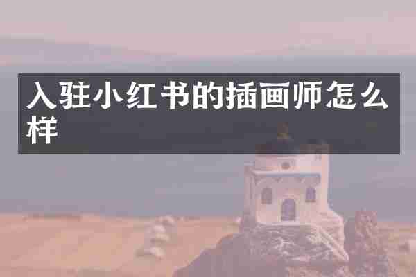 入驻小红书的插画师怎么样