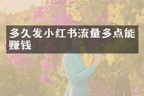 多久发小红书流量多点能赚钱