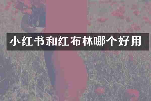 小红书和红布林哪个好用