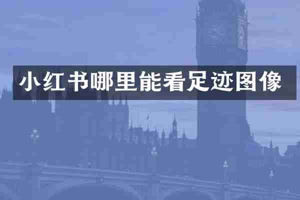 小红书哪里能看足迹图像