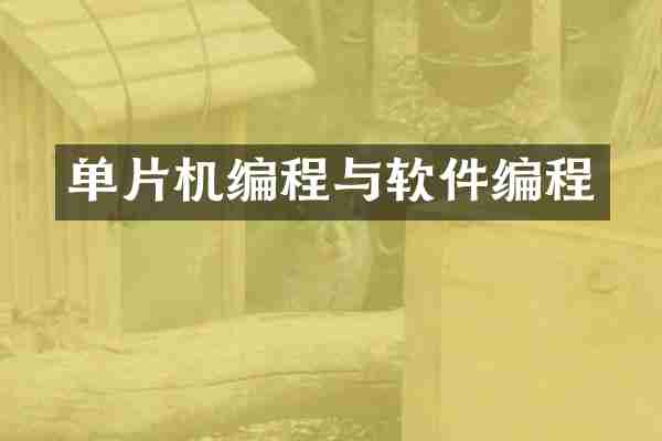 单片机编程与软件编程