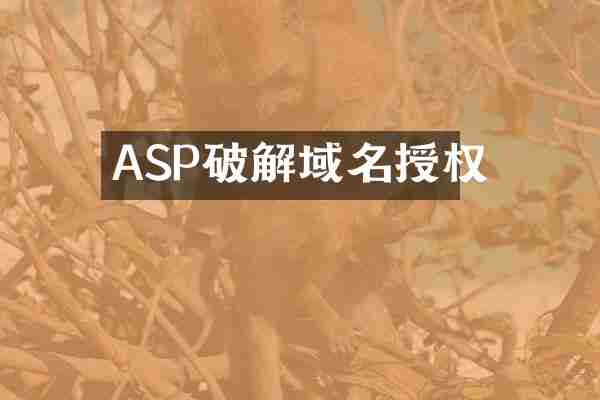 ASP破解域名授权