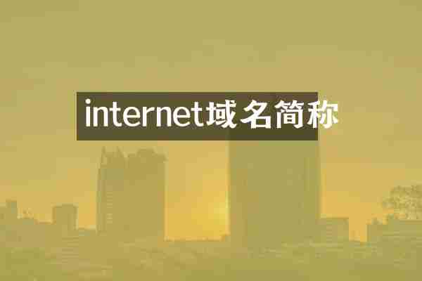 internet域名简称