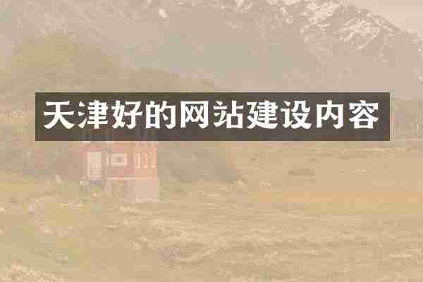 天津好的网站建设内容