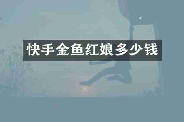 快手金鱼红娘多少钱