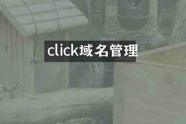 click域名管理