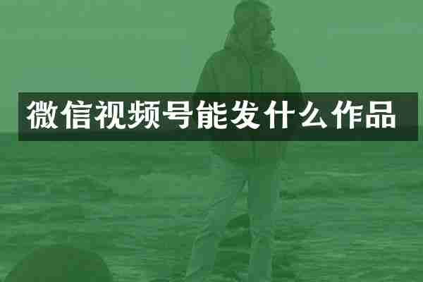 微信视频号能发什么作品