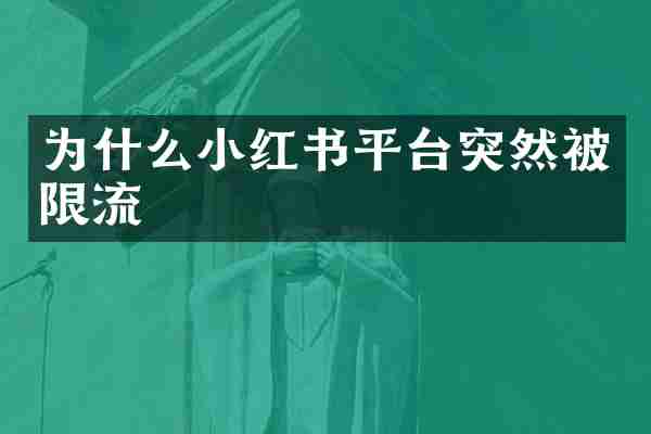 为什么小红书平台突然被限流