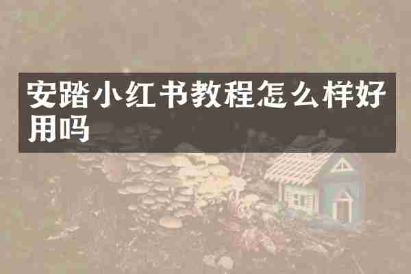 安踏小红书教程怎么样好用吗