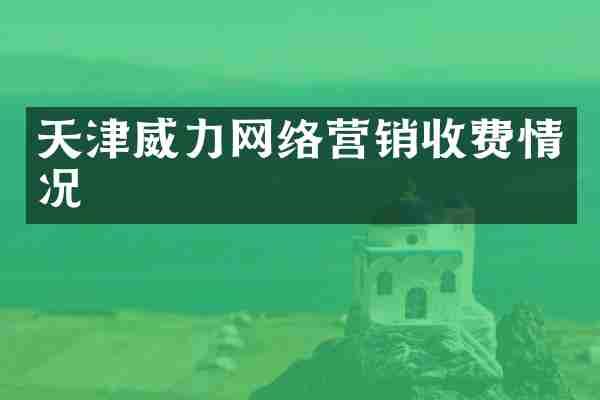 天津威力网络营销收费情况