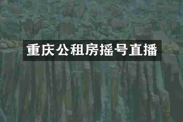 重庆公租房摇号直播
