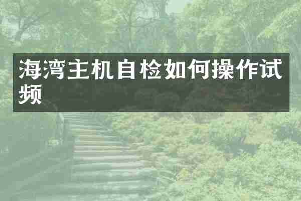 海湾主机自检如何操作试频
