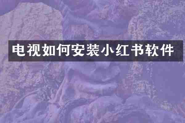电视如何安装小红书软件