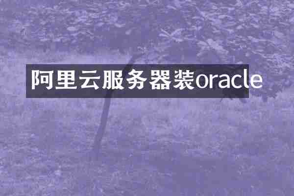 阿里云服务器装oracle