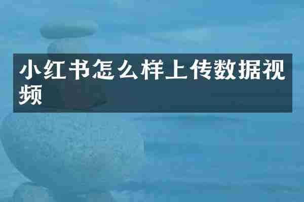 小红书怎么样上传数据视频
