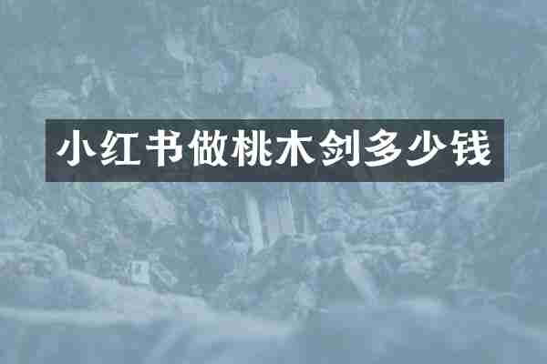 小红书做桃木剑多少钱