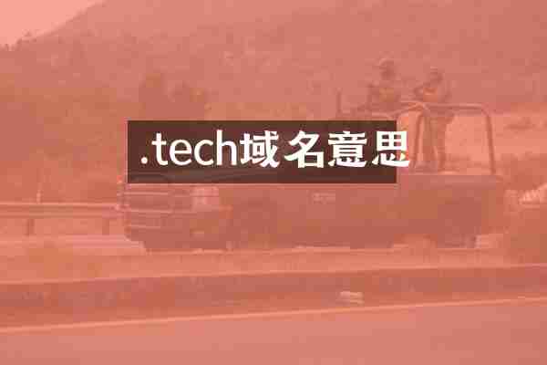 .tech域名意思