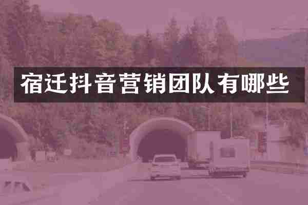 宿迁抖音营销团队有哪些