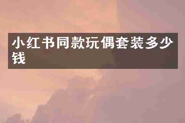 小红书同款玩偶套装多少钱