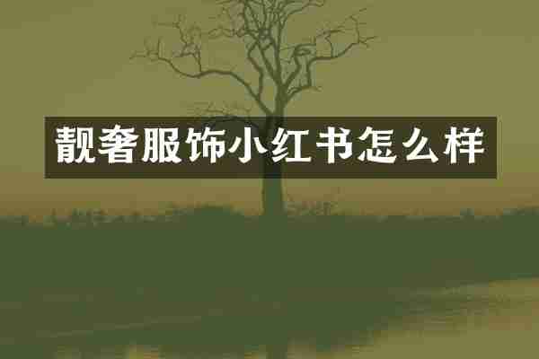 靓奢服饰小红书怎么样