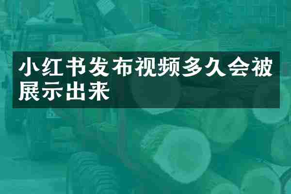 小红书发布视频多久会被展示出来