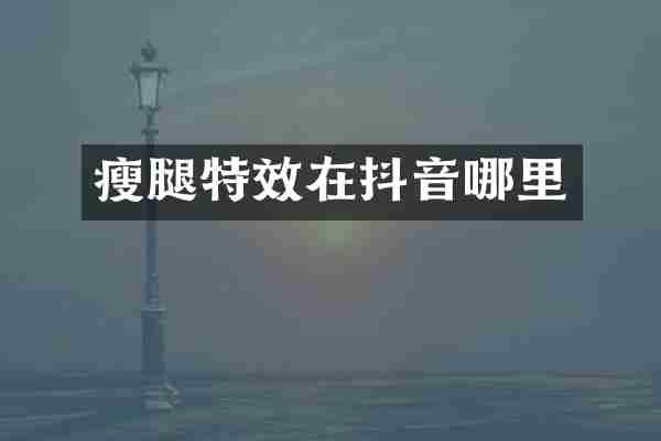 瘦腿特效在抖音哪里