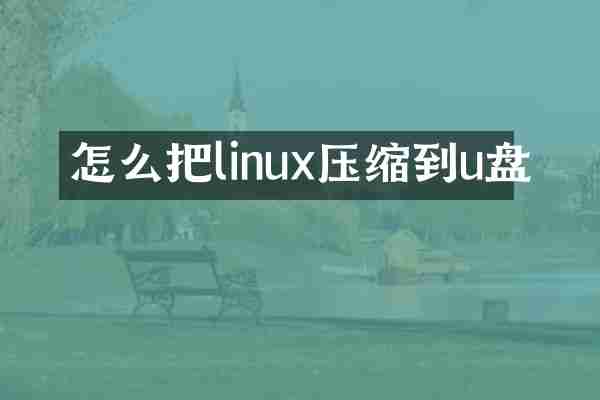 怎么把linux压缩到u盘