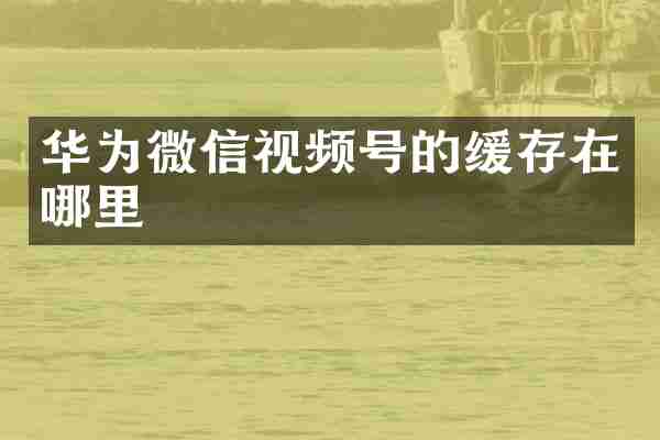 华为微信视频号的缓存在哪里