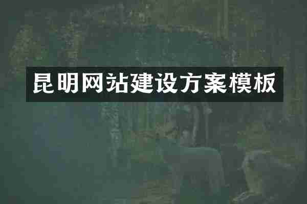 昆明网站建设方案模板