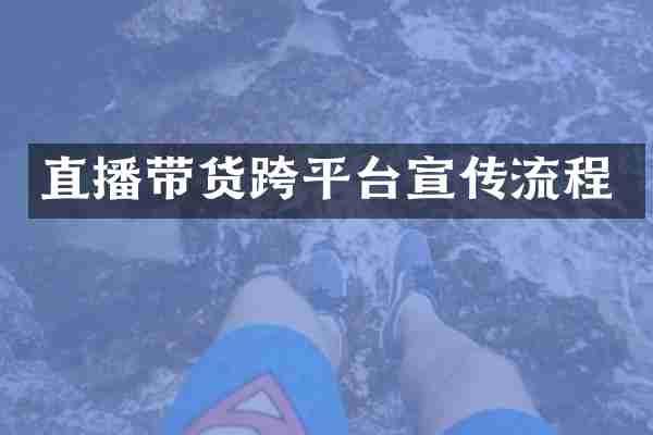 直播带货跨平台宣传流程