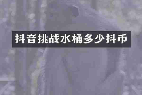 抖音挑战水桶多少抖币