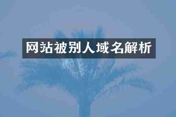 网站被别人域名解析