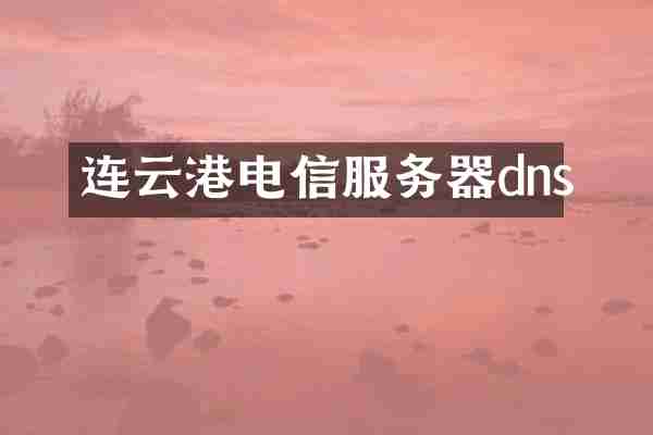 连云港电信服务器dns