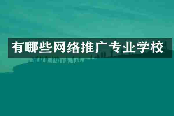 有哪些网络推广专业学校